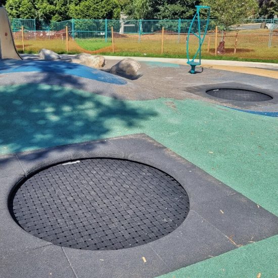 Trampolines at Beaconsfield park playground