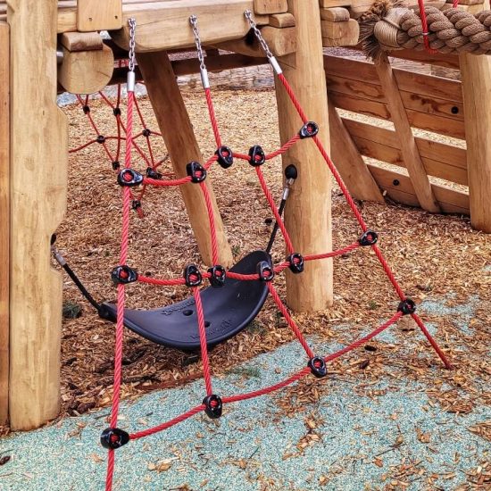 Hammock and rope climb at Jones Park playground